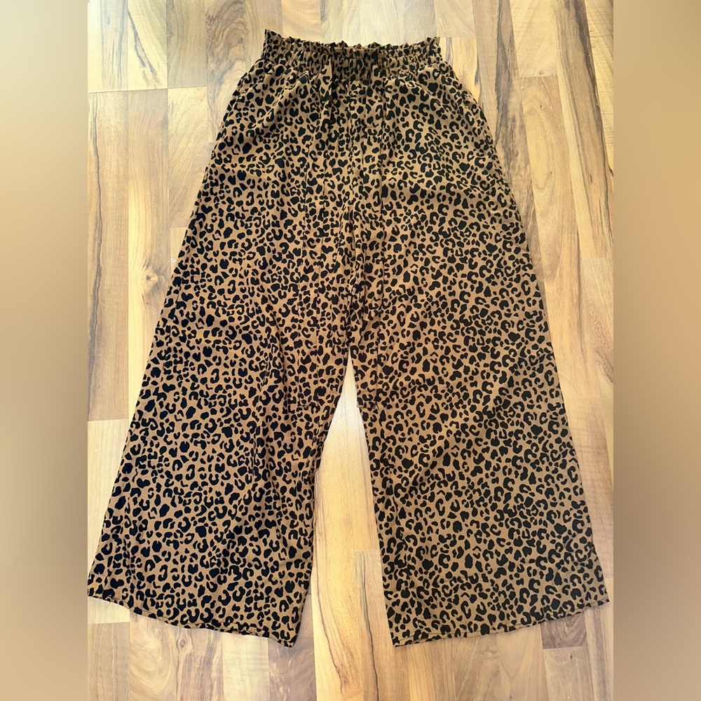 Cheetah paper bag pants